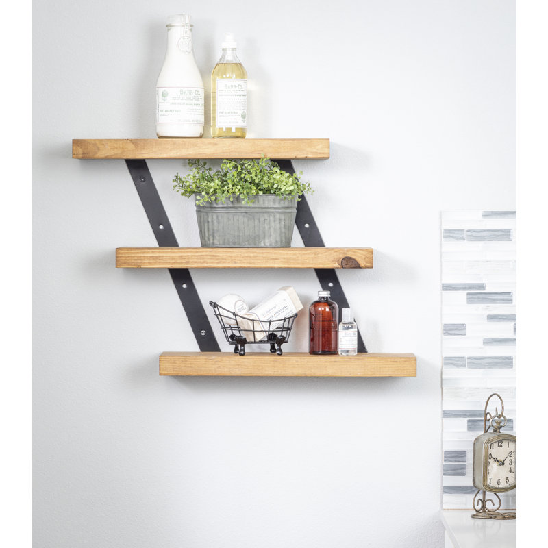 Birch Lane Serene 3 Piece Pine Solid Wood Tiered Shelf & Reviews